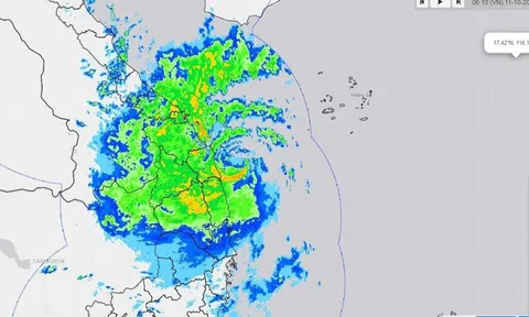 Bão số 6 cách bờ biển các tỉnh Quảng Nam-Bình Định khoảng 30km, giật cấp 10